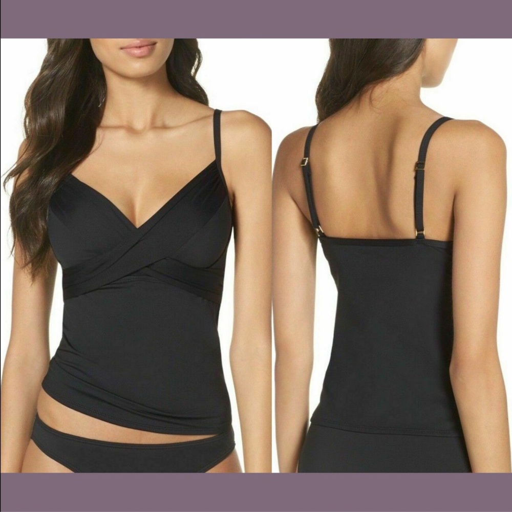 NWT‎ $96 La Blanca Island Goddess Underwire Tankini Top [SZ 6 ]